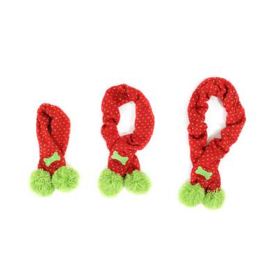 2018 christmas pet accessories knit scarf Christmas Dog Scarf